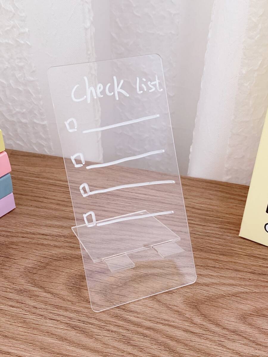 1pc Acrylic Writing Board - Clear - View 1