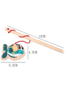1套木頭磁性垂釣玩具 - 彩色 - 查看 3