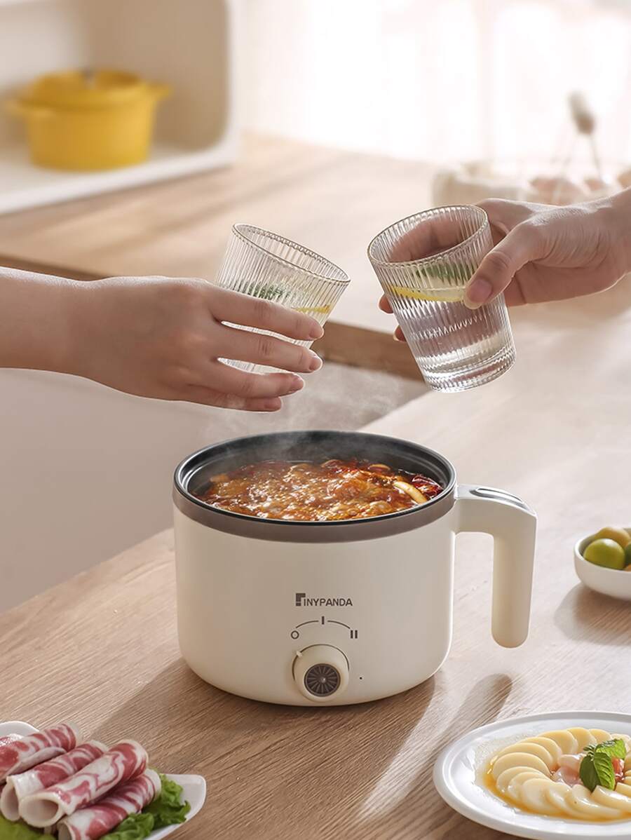 Tiny Panda 1pc Electric Multi-function Mini Hot Pot For Household Use, Dormitory