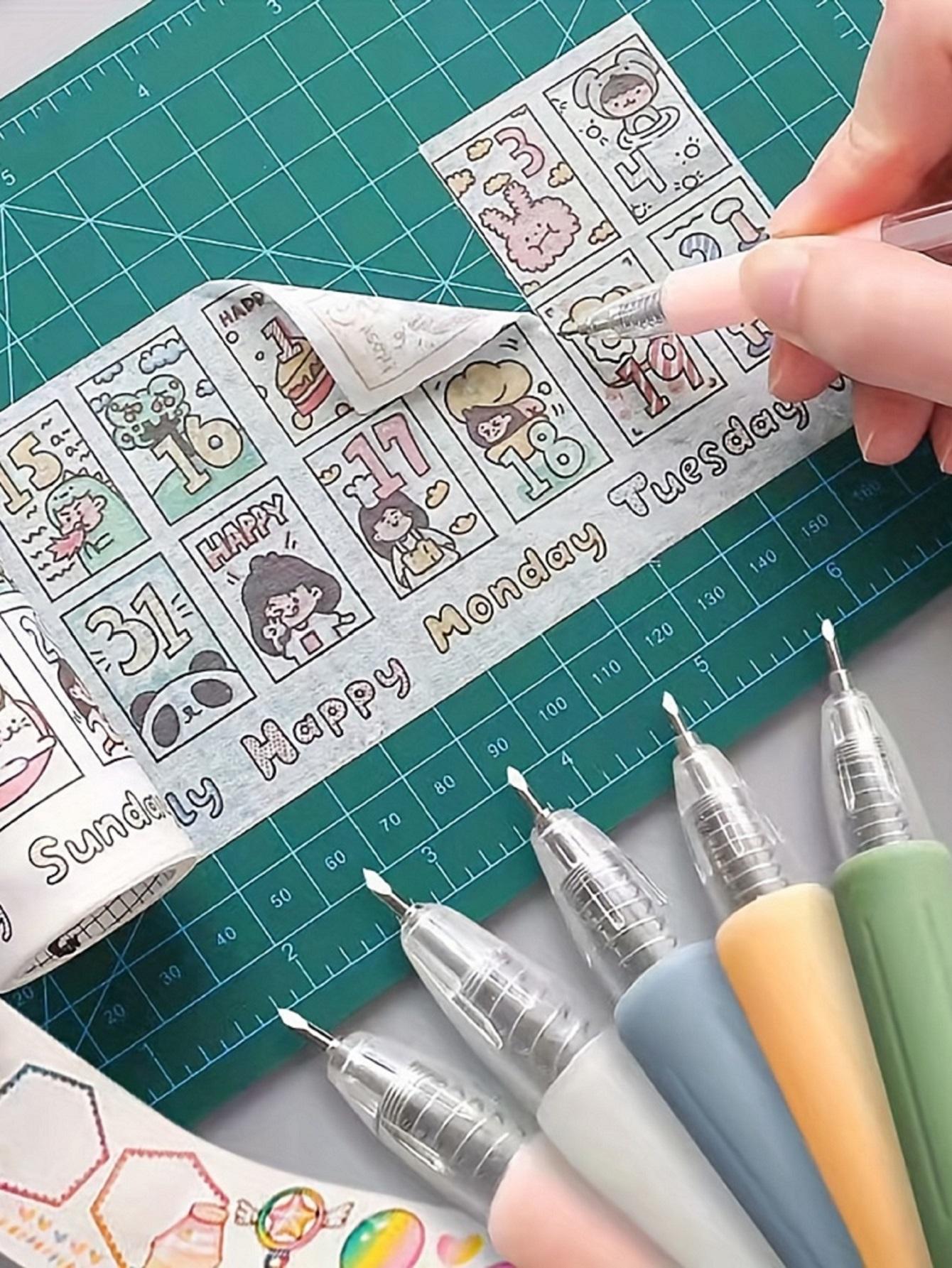 1pc Paper Pen Cutter Craft Cutting Tool PushType Pen Knife Art Paper