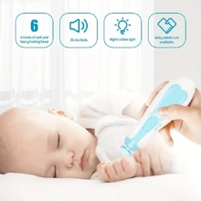6 合 1 電動嬰兒指甲修剪器套裝 - 使用 Led 燈和 6 個研磨墊安全保護和拋光寶寶的指甲! - 粉色 - 查看 9