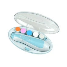 6 合 1 電動嬰兒指甲修剪器套裝 - 使用 Led 燈和 6 個研磨墊安全保護和拋光寶寶的指甲! - 粉色 - 查看 3