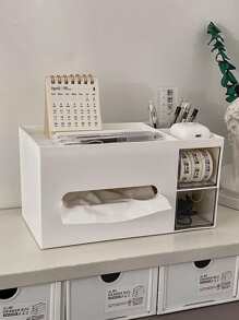 A Multi-Functional Desktop Stationery Organizer That Can Be Used To Store Pens, Erasers, And Other Small Stationery Items. - White - View 6