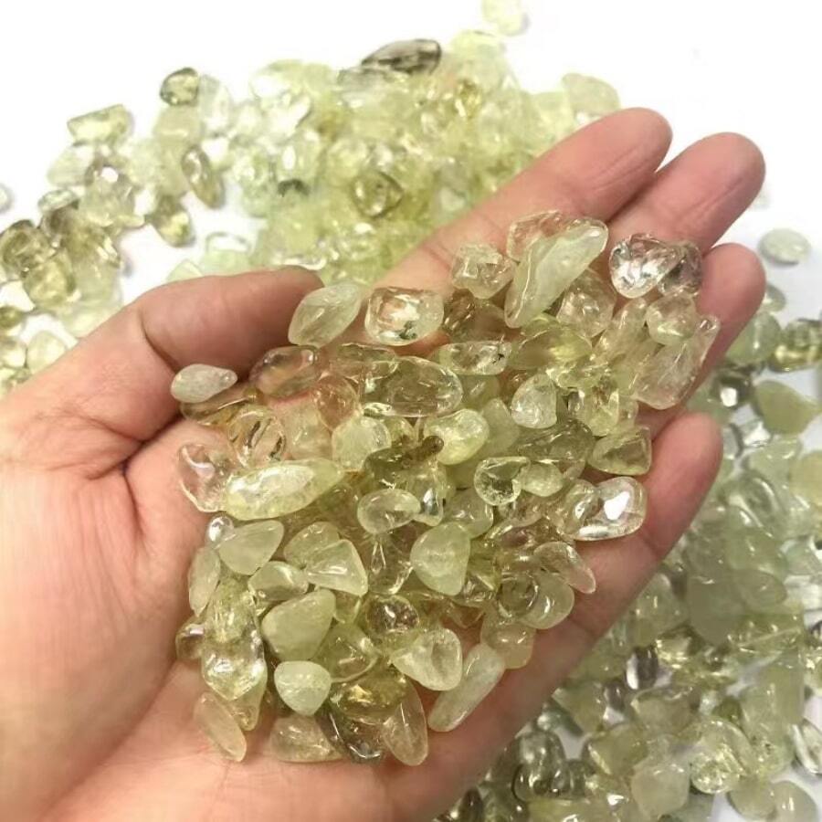 100g Natural Yellow Crystal Gravel Raw Stones For Polishing And Grinding, Magnet For Aquarium Landscaping - Yellow - View 1