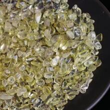 100g Natural Yellow Crystal Gravel Raw Stones For Polishing And Grinding, Magnet For Aquarium Landscaping - Yellow - View 4