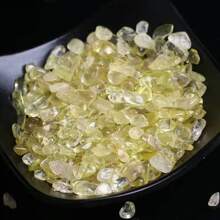 100g Natural Yellow Crystal Gravel Raw Stones For Polishing And Grinding, Magnet For Aquarium Landscaping - Yellow - View 5