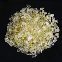 100g Natural Yellow Crystal Gravel Raw Stones For Polishing And Grinding, Magnet For Aquarium Landscaping - Yellow - View 3
