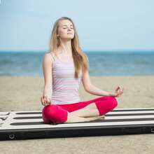 Goplus 10FT Air Track Inflatable Gymnastics Tumbling Mat w/ Pump - Black - View 3