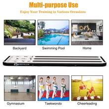 Goplus 10FT Air Track Inflatable Gymnastics Tumbling Mat w/ Pump - Black - View 7