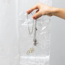 Multi-function Shower Curtain With Storage Pocket, Waterproof Phone Holder Shower Curtain - Black and White - View 9