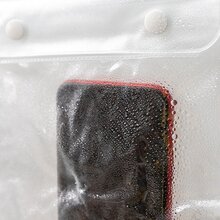 Multi-function Shower Curtain With Storage Pocket, Waterproof Phone Holder Shower Curtain - Black and White - View 10