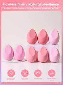 8PCS Makeup Sponge, Suitable For Cream & Powder Concealer, Loose Powder Makeup Applicator - Multicolor - View 3