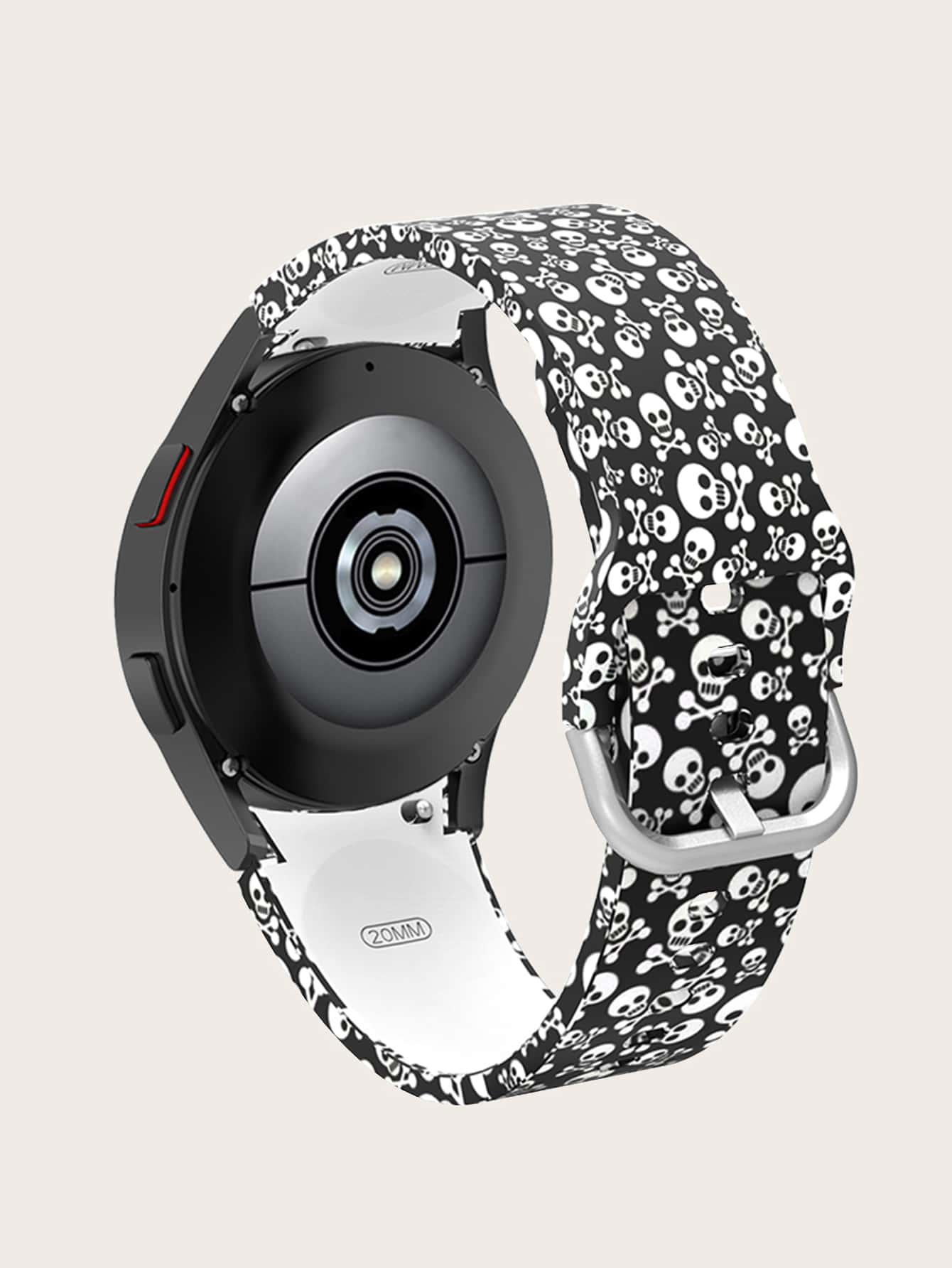 時尚骷髏印花手錶帶,適用於三星Galaxy Watch5/4 40mm/44mm/Watch4 Classic 42mm/46mm - 彩色 - 查看 1