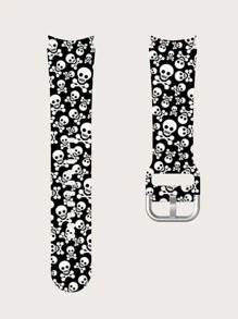 時尚骷髏印花手錶帶，適用於三星Galaxy Watch5/4 40mm/44mm/Watch4 Classic 42mm/46mm - 彩色 - 查看 5