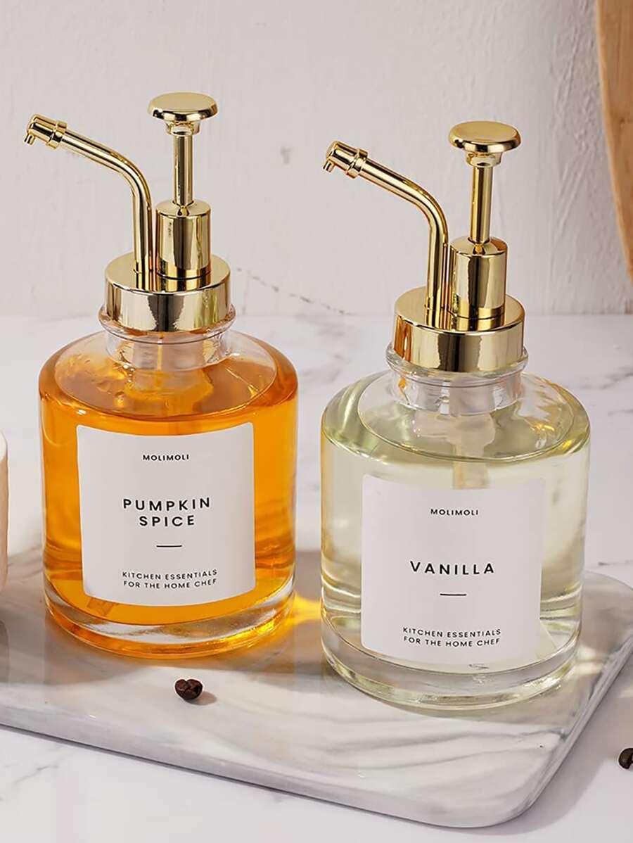 35pcs Waterproof White Vinyl Coffee Syrup Dispenser Labels Printed