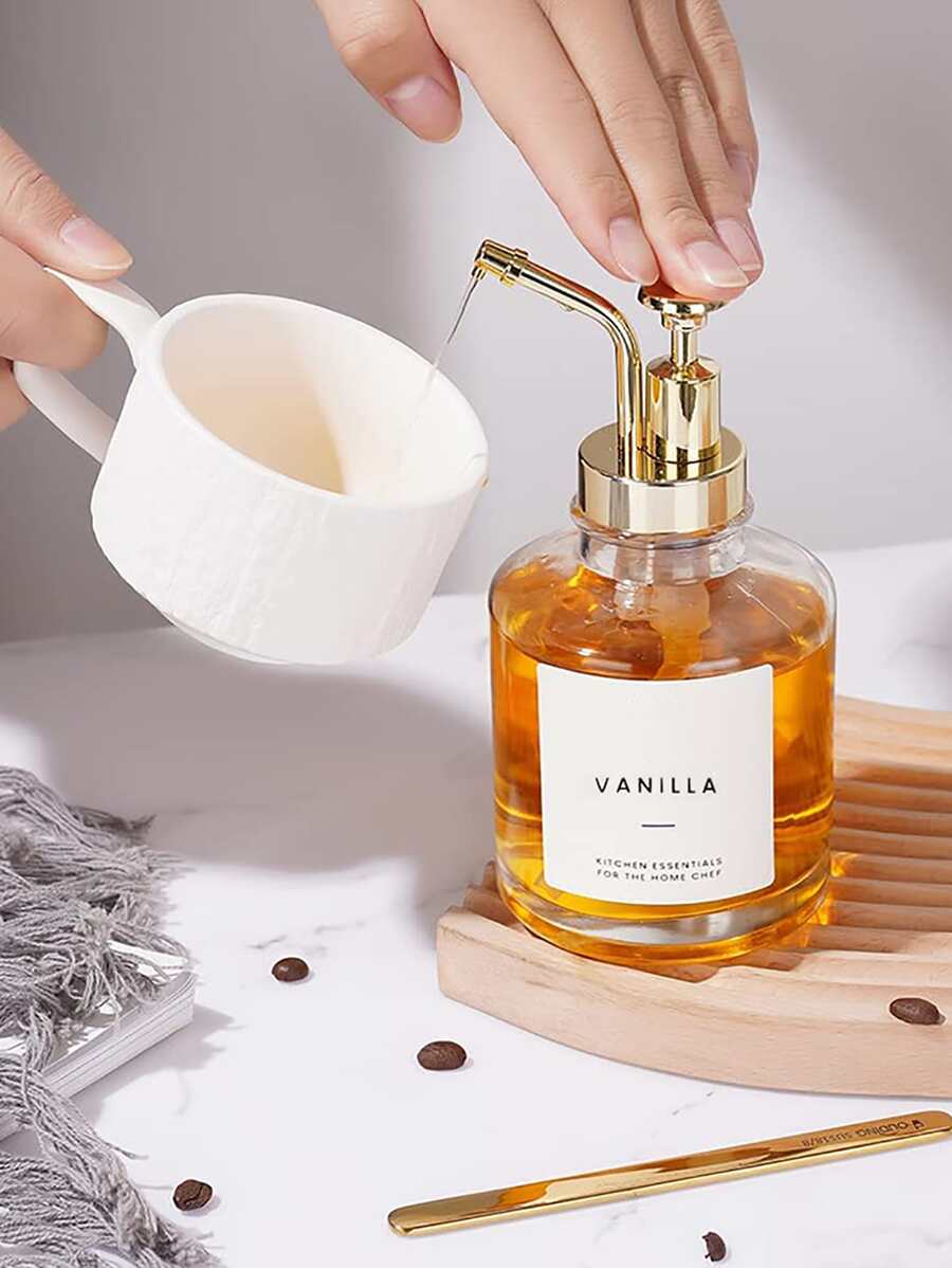 35pcs Waterproof White Vinyl Coffee Syrup Dispenser Labels Printed