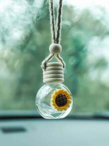 1 件裝樹脂向日葵汽車後視鏡香水玻璃瓶掛件 - 彩色 - 查看 3