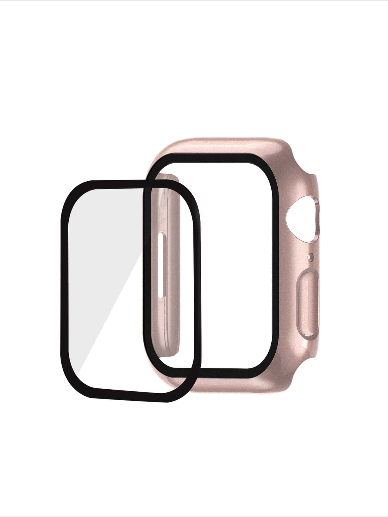 מארז מגן לשעון חכם 1 יחידה מארז מחשב + מארז זכוכית מחוסמת סרט משולב מעטפת קשיחה כיסוי הגנה מלא עבור 38/40/42/44/41/45/49 מ"מ, תואם ל-Apple Watch Ultra/se/8/7/6/5/4/ 3/2 (ללא שעון ורצועה) - זהב צהוב-אדמדם - ראה 4