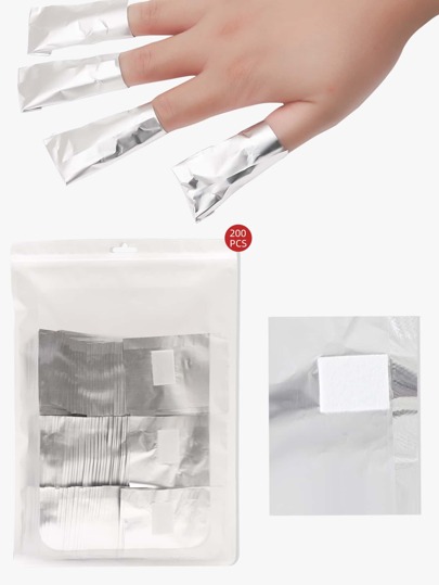 200pcs/Pack Nail Remover Foil Wraps