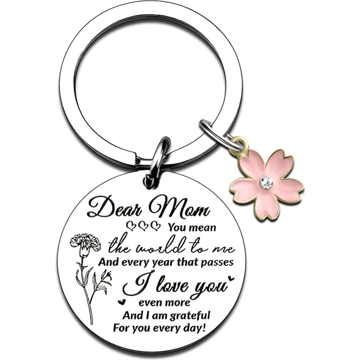 Keychain For Mother Mom Anniversary Christmas Valentine's Day Gifts From Son Daughter Best Gifts For Mom Birthday Decorations For Her - Silver - View 1