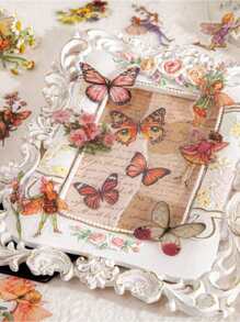 have a good day 45pcs/Pack Boxed Stickers Flower Fairy Diary Series Decorative Hand Account Book DIY Adhesive Stickers,DIY Materials. - Multicolor - View 2