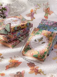have a good day 45pcs/Pack Boxed Stickers Flower Fairy Diary Series Decorative Hand Account Book DIY Adhesive Stickers,DIY Materials. - Multicolor - View 3