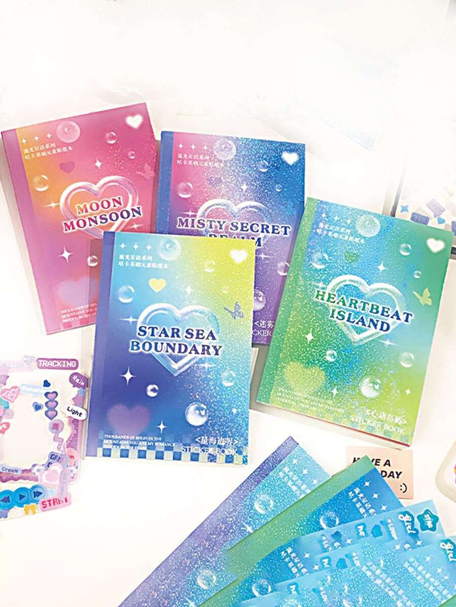 Random Heart & Plaid Pattern Phone, Cup, Planner Decoration Sticker Book