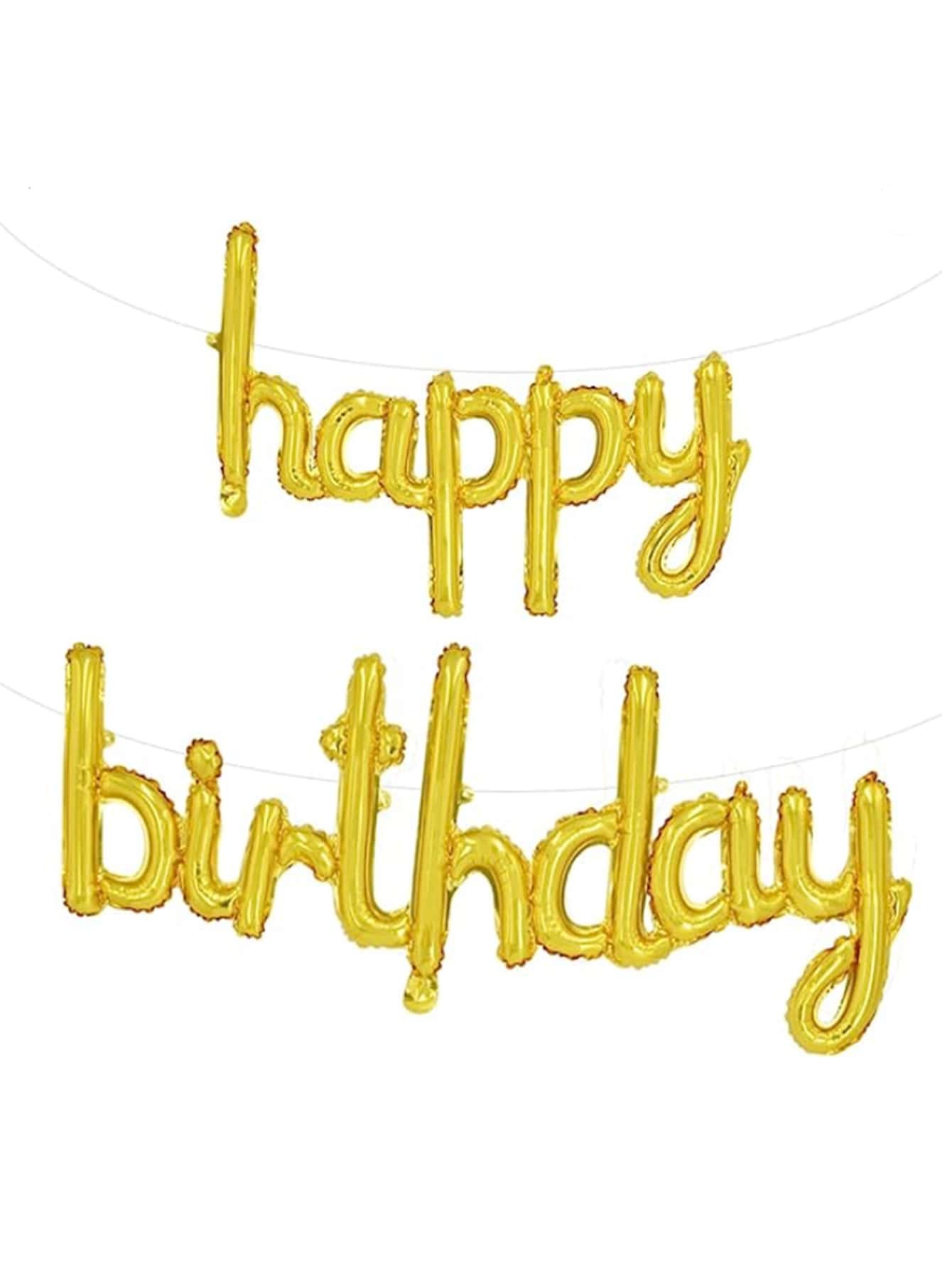 15 piezas feliz de fiesta de cumpleaños Fondo Decoración globos - Dorado - Ver 1