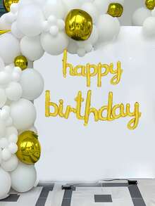 15 piezas feliz de fiesta de cumpleaños Fondo Decoración globos - Dorado - Ver 3