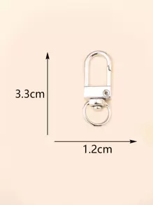10入組金/銀色調金屬質感鑰匙圈鑰匙圈適用於DIY項目,珠寶製作 - 銀色 - 查看 3