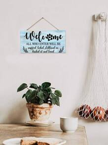 1 Miếng Vui Chó Dấu hiệu , Slogan Gỗ Tấm ván Dấu hiệu Đối với Nhà  Mặt trước Hiên nhà Trang trí Cửa Treo Dấu hiệu - Nhiều màu - Xem 3