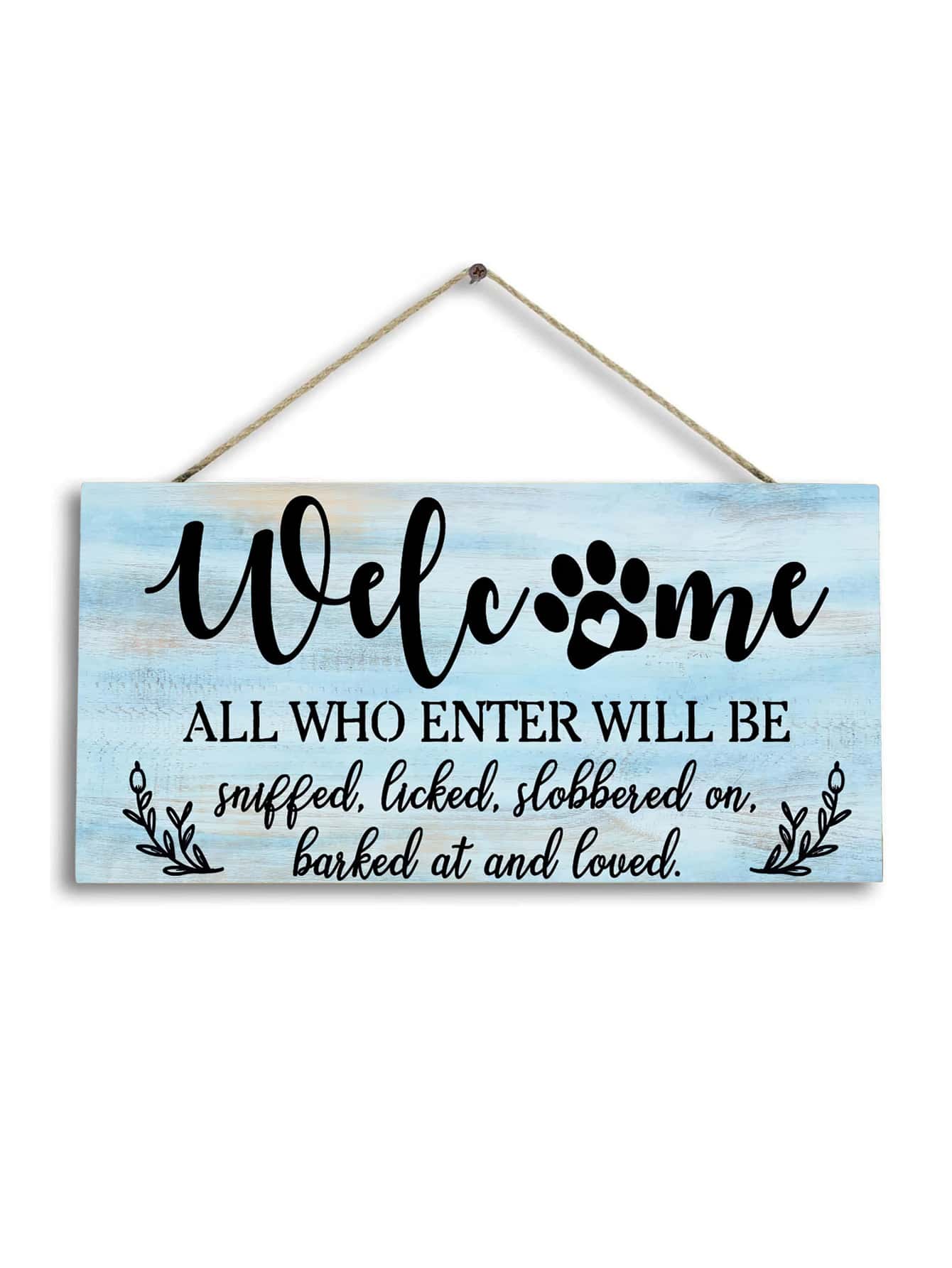 1 Miếng Vui Chó Dấu hiệu , Slogan Gỗ Tấm ván Dấu hiệu Đối với Nhà  Mặt trước Hiên nhà Trang trí Cửa Treo Dấu hiệu - Nhiều màu - Xem 1