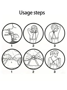 4pcs Non-slip Bra Belt Buckle - Black - View 6