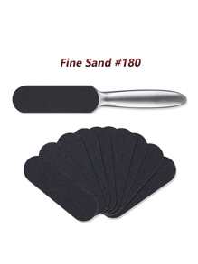 Portable Foot File Sanding Refill, 20pcs 80 Grit ABS Replaceable Coarse-Fine Double Side Reusable Pads Professional Remove Hard Skin Foot Care Tool Accessories
