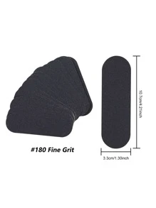 Portable Foot File Sanding Refill, 20pcs 80 Grit ABS Replaceable Coarse-Fine Double Side Reusable Pads Professional Remove Hard Skin Foot Care Tool Accessories