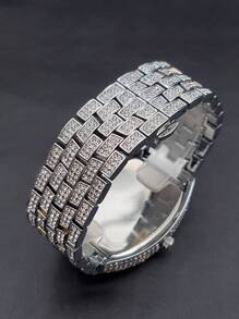 Miss fox Fashionable Hip Hop Style Waterproof Men's Quartz Watch, Suitable For Daily Wear Father - Black - View 3