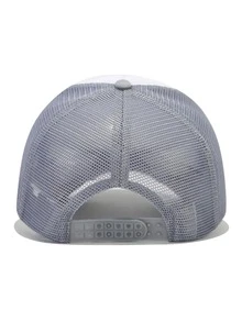 Mesh Trucker Hat With Funny Letter Printed Foam Front Panel Baseball Cap Curved Visor Baseball Cap For Outdoor Sports In Summer - Grey - View 2