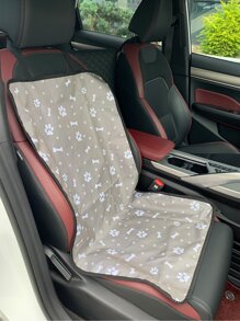 1pc 600D Oxford Fabric Patterned Double-Layer Anti-Dirt Wear-Resistant Car Passenger Seat Pet Mat - Grey - View 8