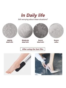 Portable Foot File Sanding Refill, 20pcs 80 Grit ABS Replaceable Coarse-Fine Double Side Reusable Pads Professional Remove Hard Skin Foot Care Tool Accessories