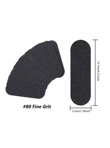 Portable Foot File Sanding Refill, 20pcs 80 Grit ABS Replaceable Coarse-Fine Double Side Reusable Pads Professional Remove Hard Skin Foot Care Tool Accessories