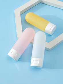 3pcs/set Portable Candy-colored Anti-leakage Shower Gel & Lotion Bottle For Home Or Travel, Made Of Pe Frosted Plastic, 50ml