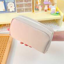 1pc Simple Style Ins Style Volcano Design Multilayer Pencil Case With Large Capacity, High Aesthetic, Multiple Functions And 3d Structure For Students' Stationery Storage, Including Pencils, Pens, Etc. And Zippered Closure - Beige - View 10