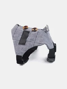 Pet Suit With Braces - Grey - View 4