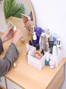 4入组/套可調節線格抽屜,壁櫥分區,組織集裝箱適用於內衣,襪子,腰帶,文具和 - 白色 - 查看 2