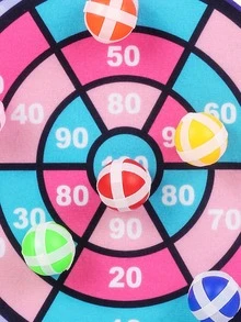 1入組卡通動物主題飛鏢板,隨機配送黏附彩色球,兒童教育互動玩具適用於居家 - 淡紫色 - 查看 7