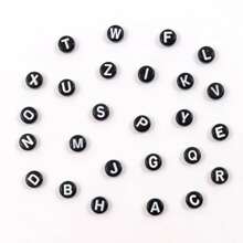 26 Initial Charm Men Bracelet Classic Handmade 6mm Matte Stone Bracelet For Men - Black - View 5