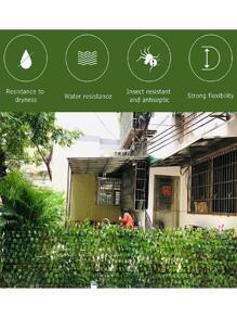 1pc Fence Privacy Screen, Artificial Ivy And Melon Leaf Expandable/stretchable Balcony Outdoor Decorative Fence Panel - Green - View 3