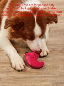 辣椒形寵物發聲玩具寵物吱吱聲玩具辣椒形狗玩玩具狗互動玩具 - 彩色 - 查看 6