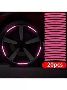 20pcs Pink Reflective Strips For Wheel - Pink - View 1