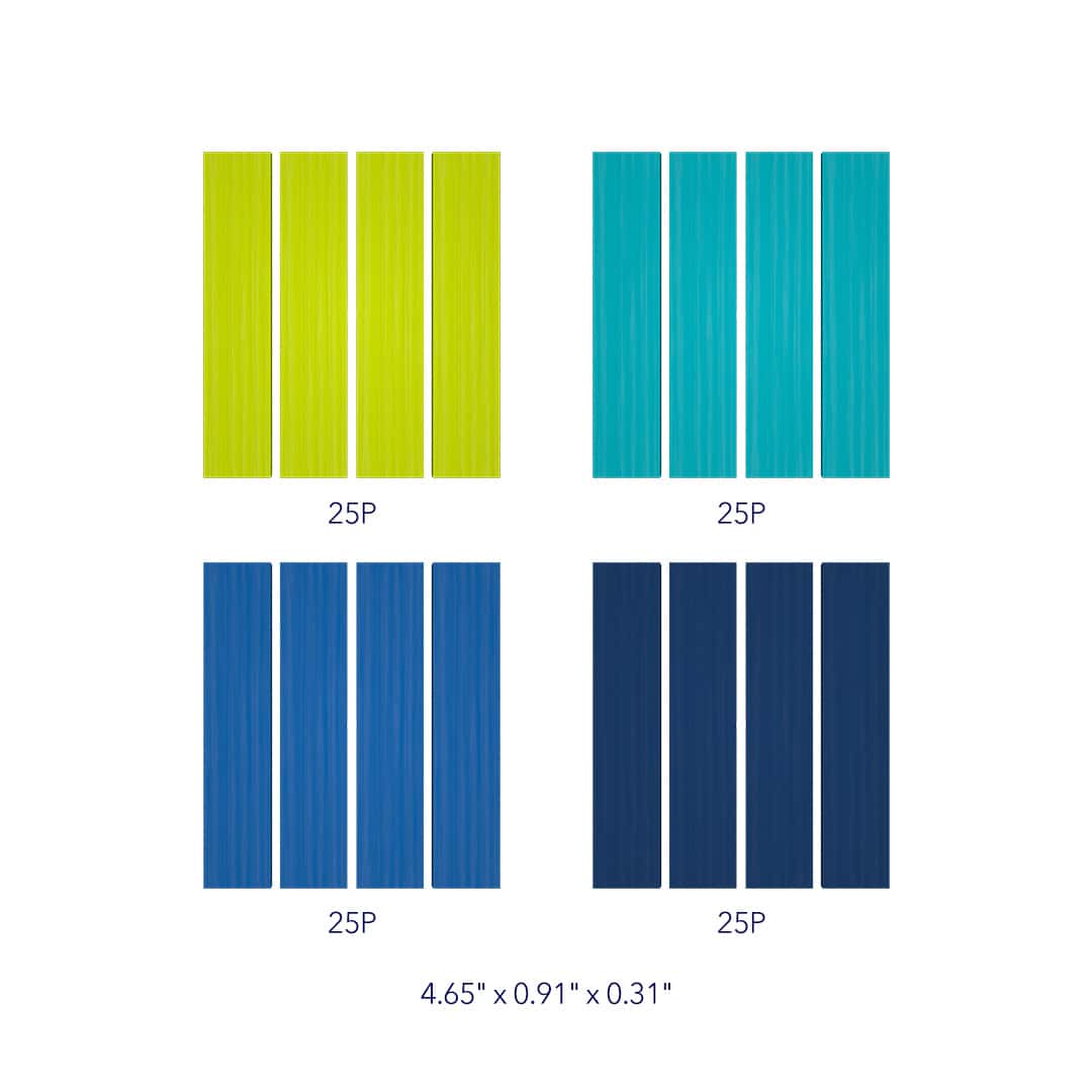 Wooden Building Archimedes Blocks for Toddlers 3+, Cool Color, Water